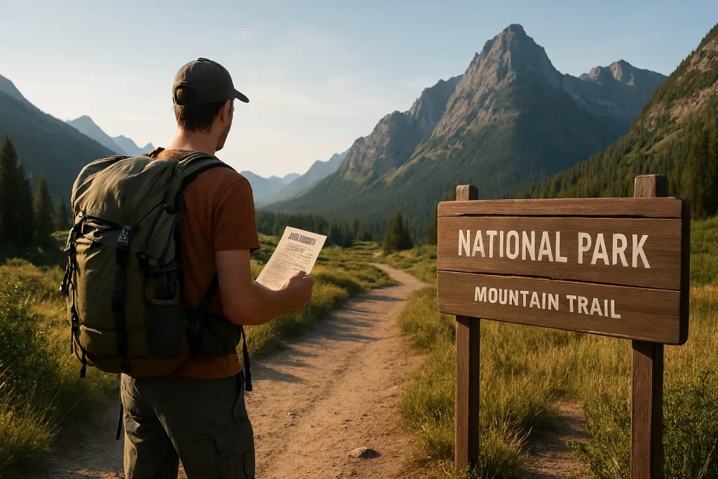 how to apply for adventure travel permits at a national park entrance
